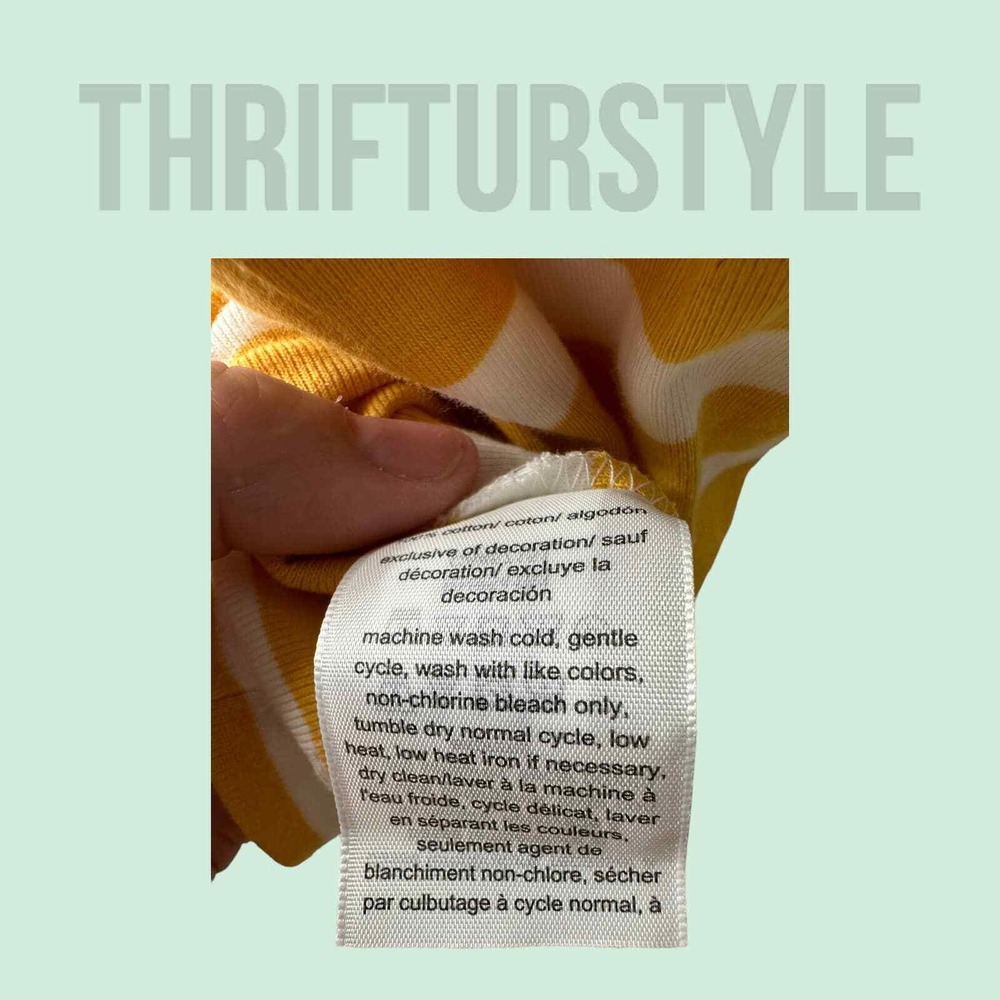 Tommy Hilfiger Long Sleeve sweater Top Pink Yellow White Casual Everyday - Picture 4 of 8